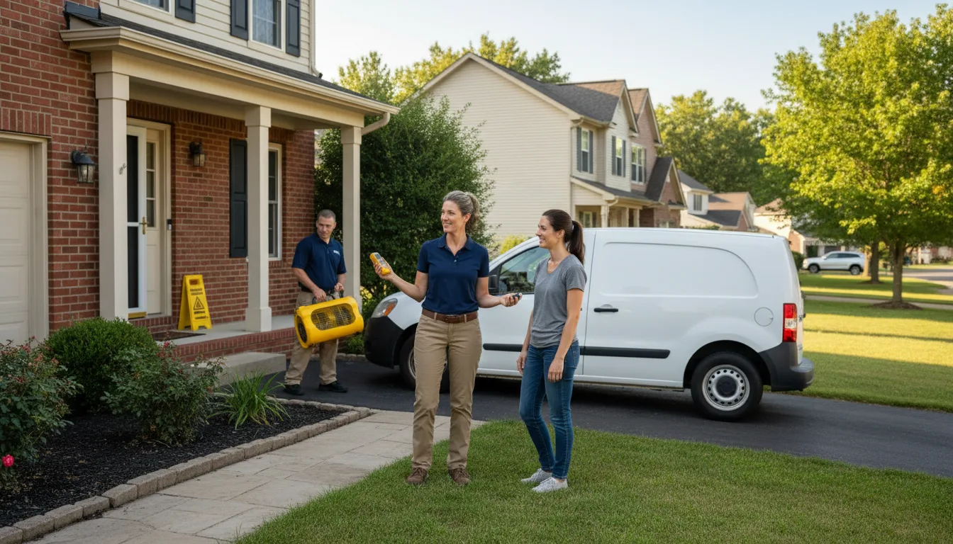 Residential water damage restoration in Wayne, IL